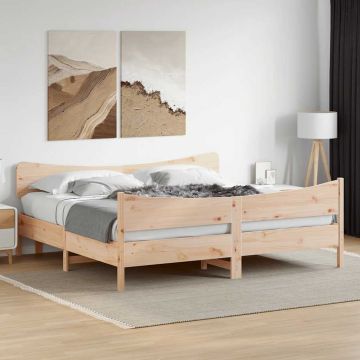 vidaXL Lovos rėmas be čiužinio, 200x200cm, pušies medienos masyvas