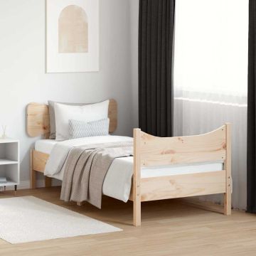 vidaXL Lovos rėmas be čiužinio, 90x200cm, pušies medienos masyvas
