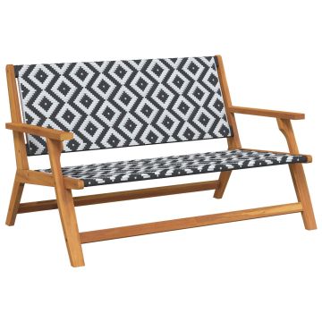 vidaXL Sodo baldai Juoda ir Balta 122 x 78 x 73 cm