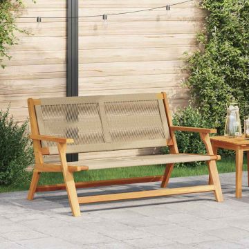vidaXL Sodo baldai Smėlio 122 x 78 x 73 cm Kietos akacijos mediena