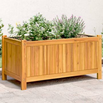 vidaXL Sodo lovelis su įdėklu, 80x42x40cm, akacijos medienos masyvas