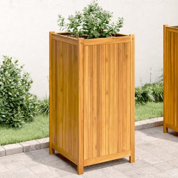 vidaXL Sodo lovelis su įdėklu, 50x50x100cm, akacijos medienos masyvas