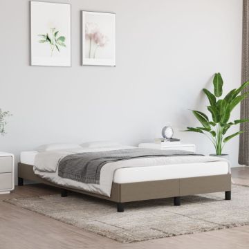 vidaXL Lovos rėmas be čiužinio, taupe, 120x190cm, audinys