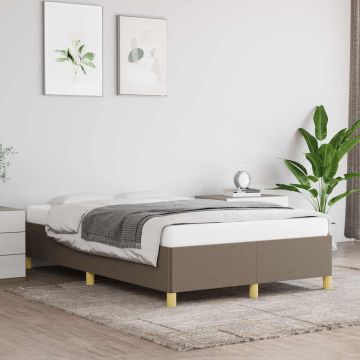 vidaXL Lovos rėmas be čiužinio, taupe, 120x190cm, audinys