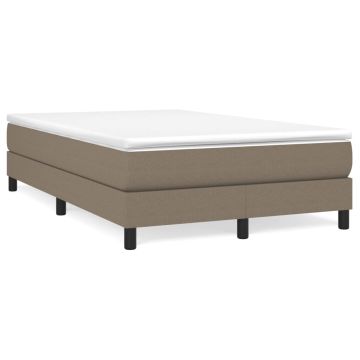 vidaXL Lova su spyruoklėmis ir čiužiniu, taupe, 120x190cm, audinys