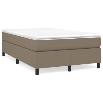 vidaXL Lova su spyruoklėmis ir čiužiniu, taupe, 120x190cm, audinys