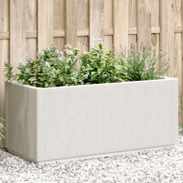 vidaXL Sodo lovelis, baltos spalvos, 80x36x35cm, PP
