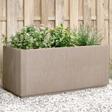 vidaXL Sodo lovelis, šviesiai pilkos spalvos, 80x36x35cm, PP