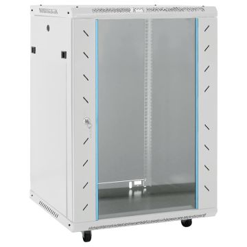 vidaXL 15U Komutacinė spinta su pasukamomis kojomis, 60x45x86 mm, 19"