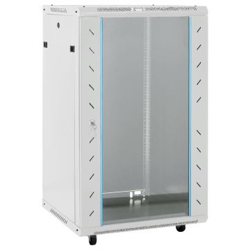 vidaXL 18U Komutacinė spinta su pasukamomis kojomis, 60x60x100mm, 19"