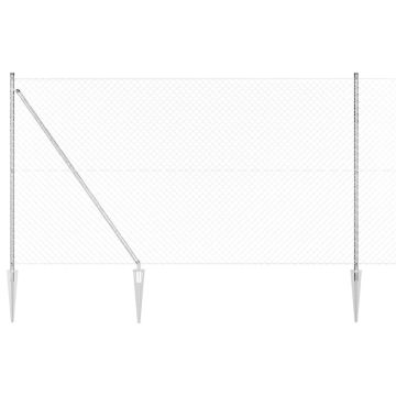 vidaXL Tvorelės stulpas Sidabro 10 x 1,6 m (40 x 40 mm tinklas)