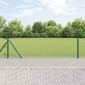 vidaXL Tvorelės stulpas Žalia 25 x 0,4 m (40 x 40 mm tinklelis)
