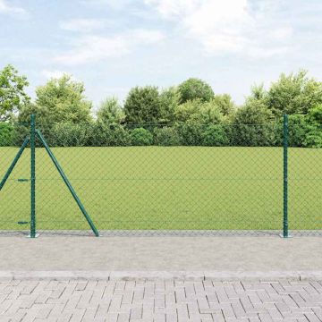 vidaXL Tvorelės stulpas Žalia 25 x 0,8 m (40 x 40 mm tinklelis)