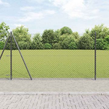 vidaXL Tvorelės stulpas Pilka 10 x 1,2 m (40 x 40 mm tinklelis)