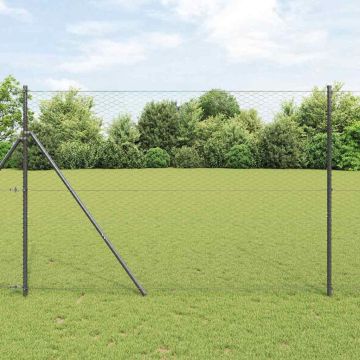 vidaXL Tvorelės stulpas Pilka 10 x 1,6 m (36 mm tinklas)
