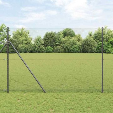 vidaXL Tvorelės stulpas Pilka 25 x 1,5 m (13 mm tinklas) Plienas