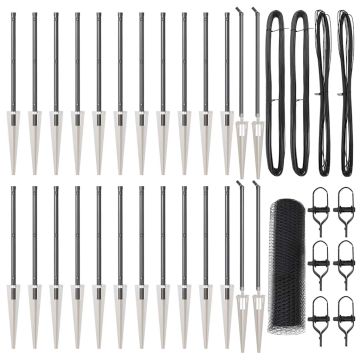 vidaXL Tvorelės stulpas Pilka 50 x 0,6 m (25 mm tinklelis)