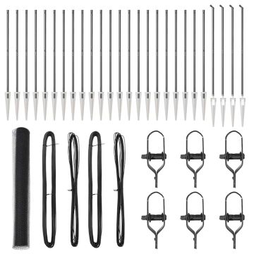 vidaXL Tvorelės stulpas Pilka 50 x 1,2 m (25 mm tinklas)