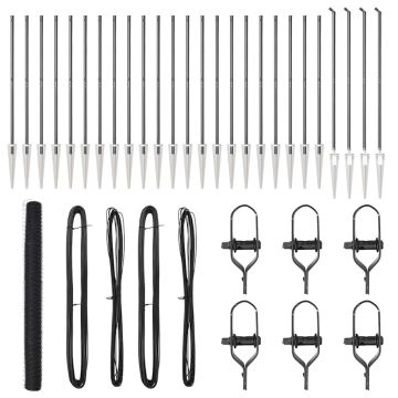 vidaXL Tvorelės stulpas Pilka 50 x 1,6 m (36 mm tinklas)