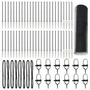 vidaXL Tvorelės stulpas Pilka 100 x 0,5 m (25 mm tinkle)