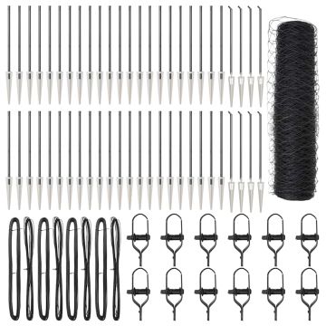 vidaXL Tvorelės stulpas Pilka 100 x 0,5 m (50 mm tinklelis)