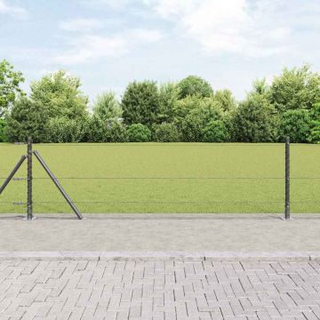 vidaXL Tvorelės stulpas Pilka 10 x 0,4 m (13 mm tinklelis)
