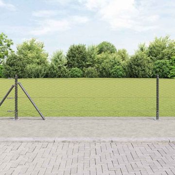 vidaXL Tvorelės stulpas Pilka 10 x 0,4 m (36 mm tinklelis)