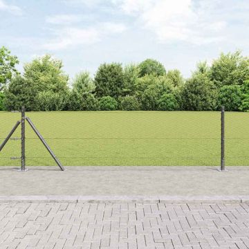 vidaXL Tvorelės stulpas Pilka 25 x 0,4 m (25 mm tinklas)