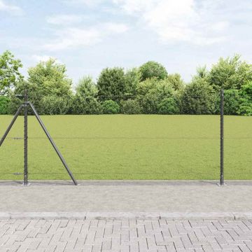 vidaXL Tvorelės stulpas Pilka 100 x 0,8 m (13 mm tinklelis)