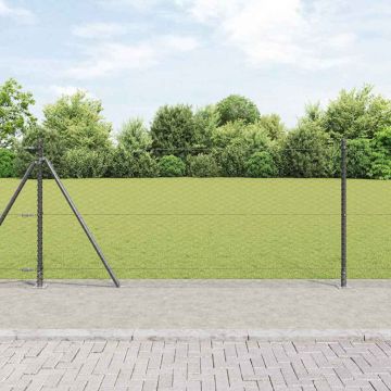 vidaXL Tvorelės stulpas Pilka 100 x 1 m (36 mm tinklelis)