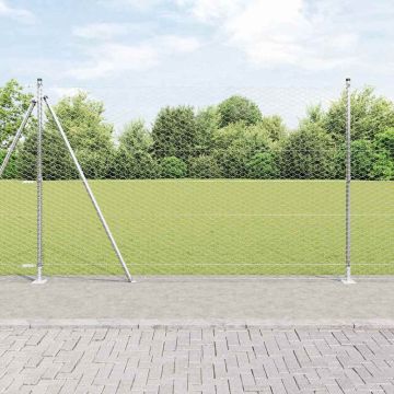 vidaXL Tvorelės stulpas Sidabro 10 x 1,5 m (36 mm tinklelis) Plienas