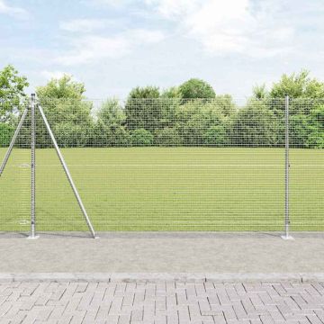 vidaXL Tvorelės stulpas Sidabro 10 x 1,2 m (19 x 19 mm tinklas)