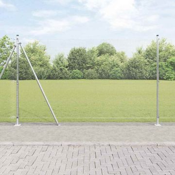 vidaXL Tvorelės stulpas Sidabro 10 x 1,4 m (16 x 16 mm tinklas)