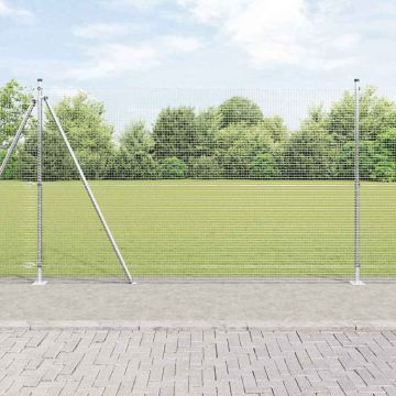vidaXL Tvorelės stulpas Sidabro 25 x 1,5 m (19 x 19 mm tinklelis)