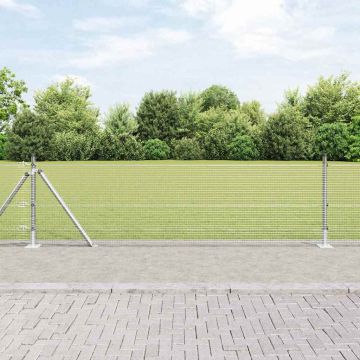 vidaXL Tvorelės stulpas Sidabro 50 x 0,4 m (16 x 16 mm tinklas)