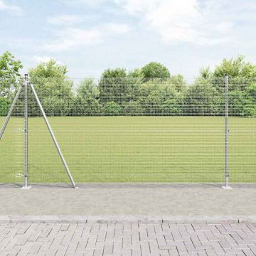 vidaXL Tvorelės stulpas Sidabro 50 x 1,2 m (16 x 16 mm tinklelis)