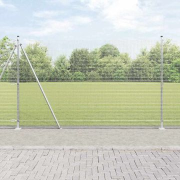 vidaXL Tvorelės stulpas Sidabro 50 x 1,5 m (12 x 12 mm tinklas)