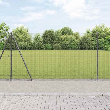 vidaXL Tvorelės stulpas Pilka 25 x 1,2 m (16 x 16 mm tinklelis)