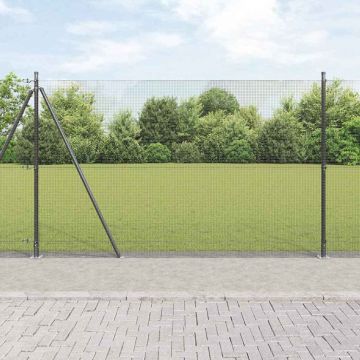 vidaXL Tvorelės stulpas Pilka 25 x 1,4 m (12 x 12 mm tinklas)
