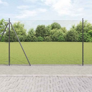 vidaXL Tvorelės stulpas Pilka 25 x 1,4 m (19 x 19 mm tinklas)