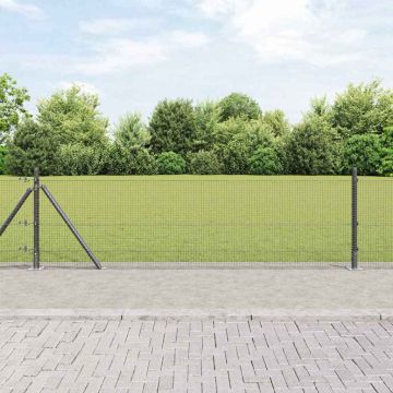 vidaXL Tvorelės stulpas Pilka 50 x 0,5 m (16 x 16 mm tinklas)
