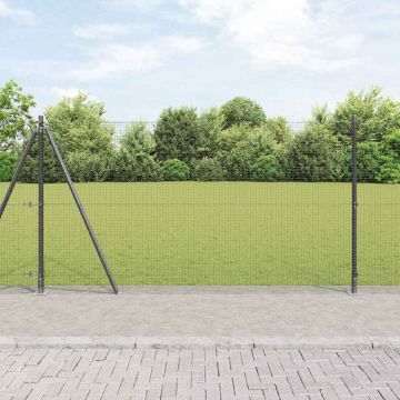 vidaXL Tvorelės stulpas Pilka 50 x 1,2 m (19 x 19 mm tinklas)
