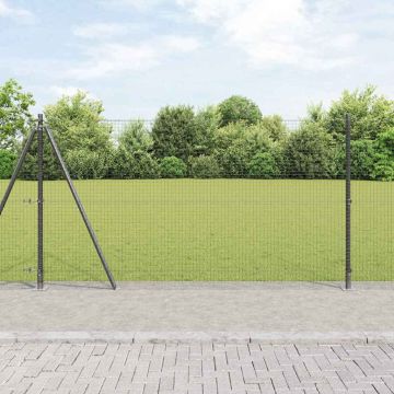 vidaXL Tvorelės stulpas Pilka 50 x 1,2 m (25 x 25 mm tinklelis)