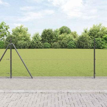 vidaXL Tvorelės stulpas Pilka 100 x 0,8 m (25 x 25 mm tinklas)