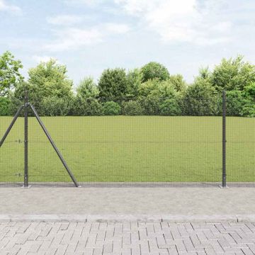 vidaXL Tvorelės stulpas Pilka 100 x 1 m (12 x 12 mm tinklelis)