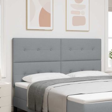 vidaXL Aukščio reguliuojamas atlošas Šviesiai pilka 180 cm audinys