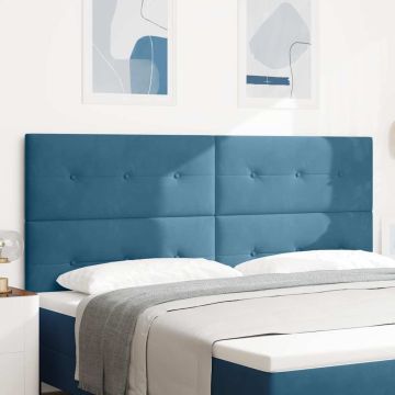 vidaXL Galvūgalis Tamsiai mėlyna 200 cm Aksomas