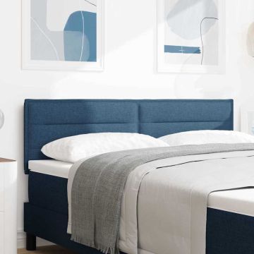 vidaXL LED galvūgalis su LED juostelėmis Mėlyna 160 cm audinys