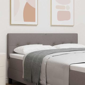 vidaXL LED galvūgalis su LED juostelėmis Taupe 160 cm audinys