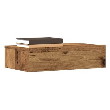 vidaXL Spintelė prie lovos Old Wood 60x35 cm Engineered Wood